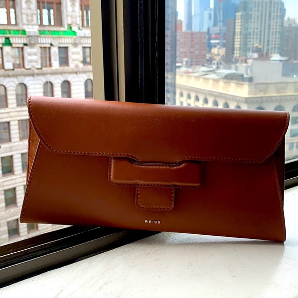 Reiss Bags Reiss Tan Leather Shoulder Bag Poshmark